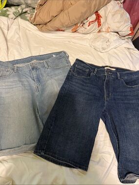 Levi’s Denim Bermuda Shorts Duo - Light & Dark Blue